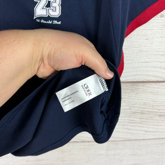 Cider Plus Size Navy & Red I Love NY Graphic Crop Short Sleeve Tee Size 4XL - Picture 5 of 6